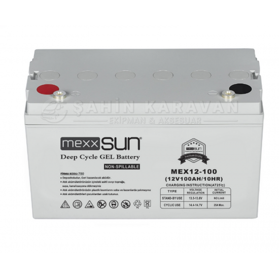 MEXXSUN Jel Akü 12V 100Ah